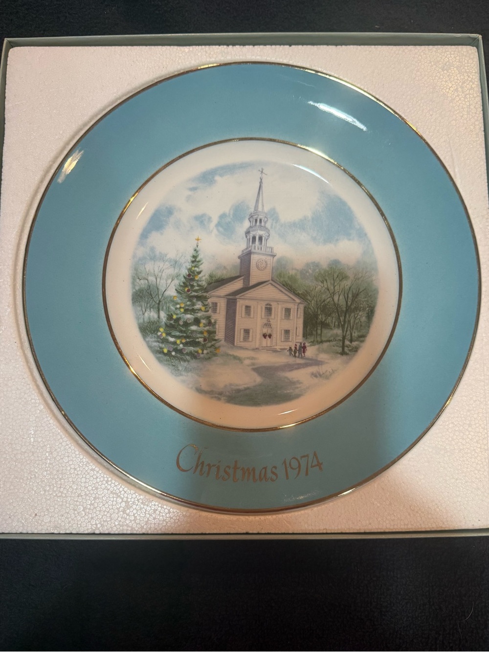 Vintage 1974 Avon Christmas Collector Plate - “Country Church”